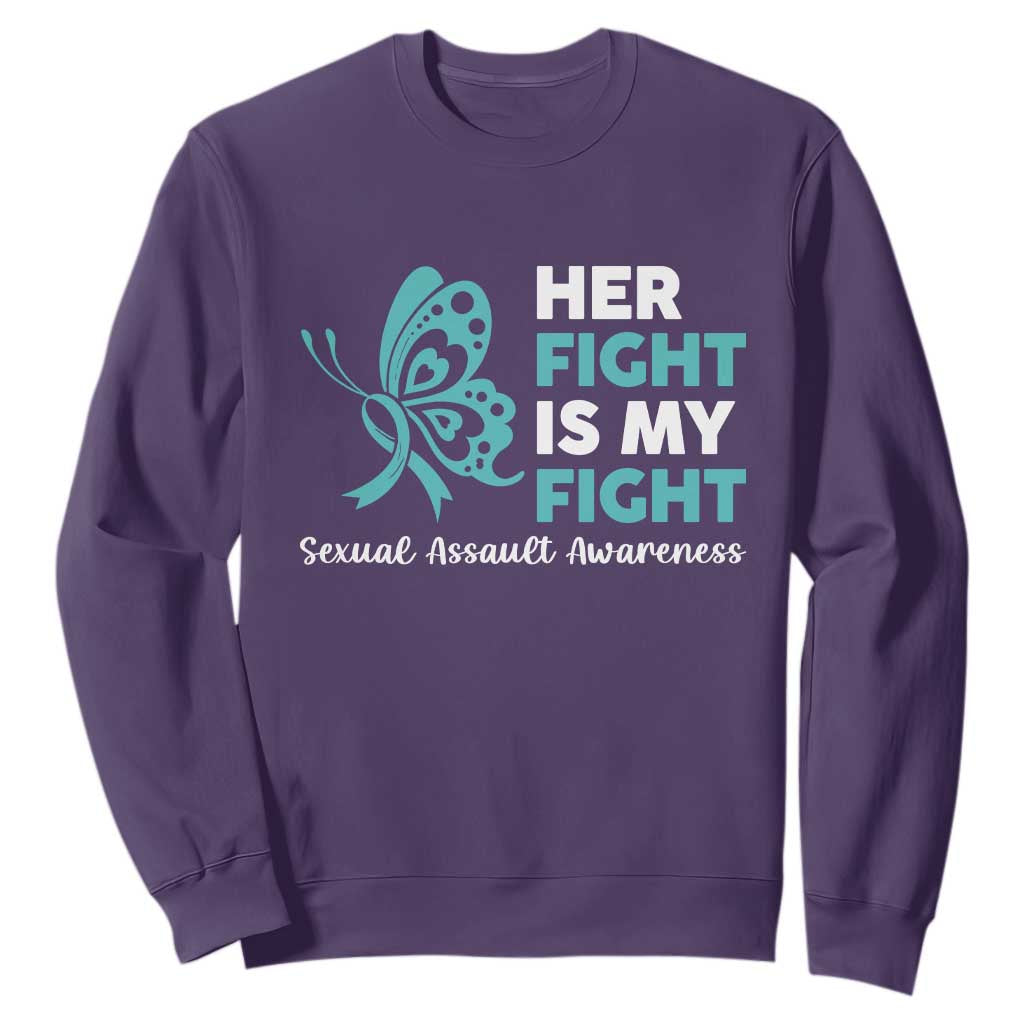 Sexual Assault Prevention Support Sweatshirt Her Fight is My Fight