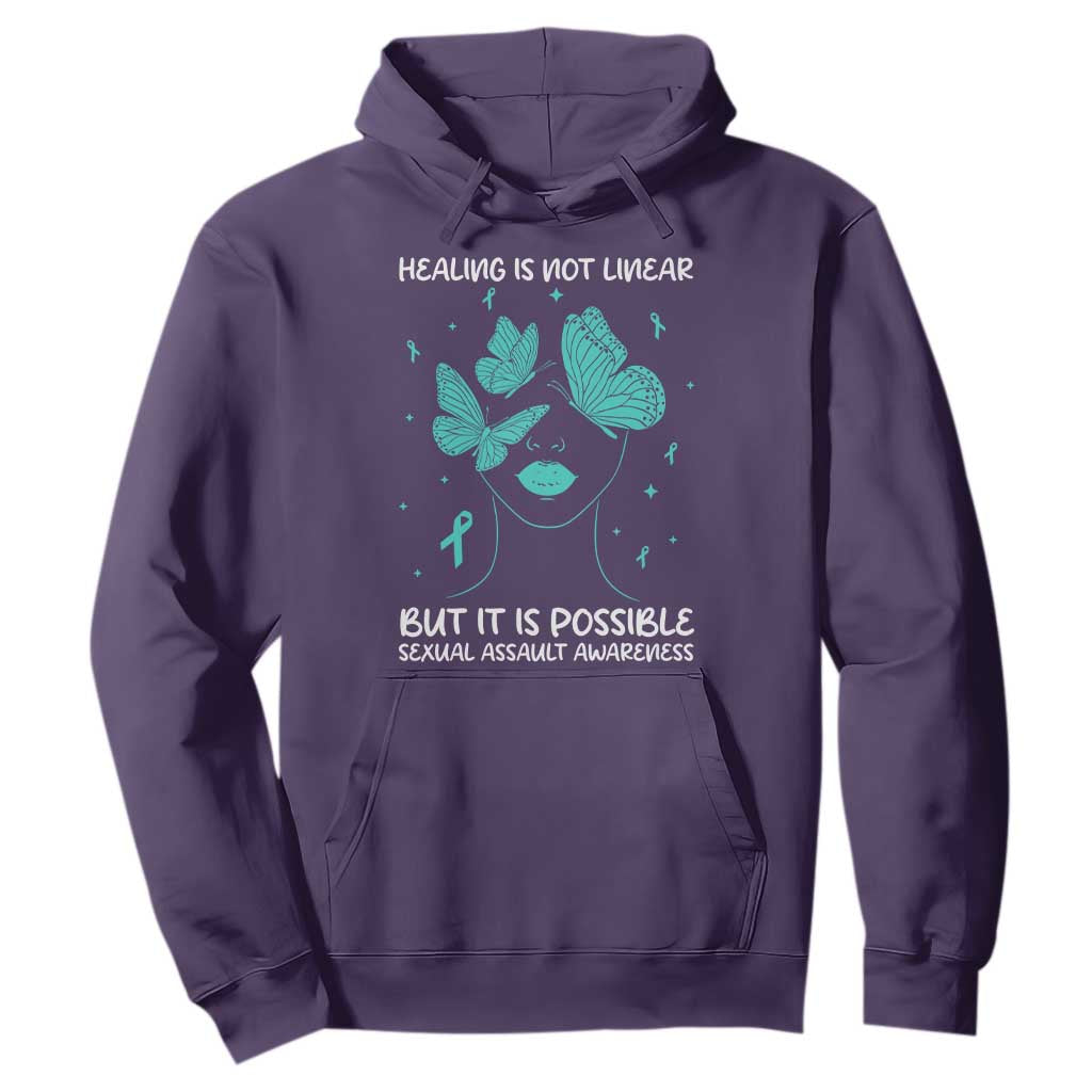 Sexual Assault Prevention Support Hoodie Healing Is Not Linear But It Is Possible