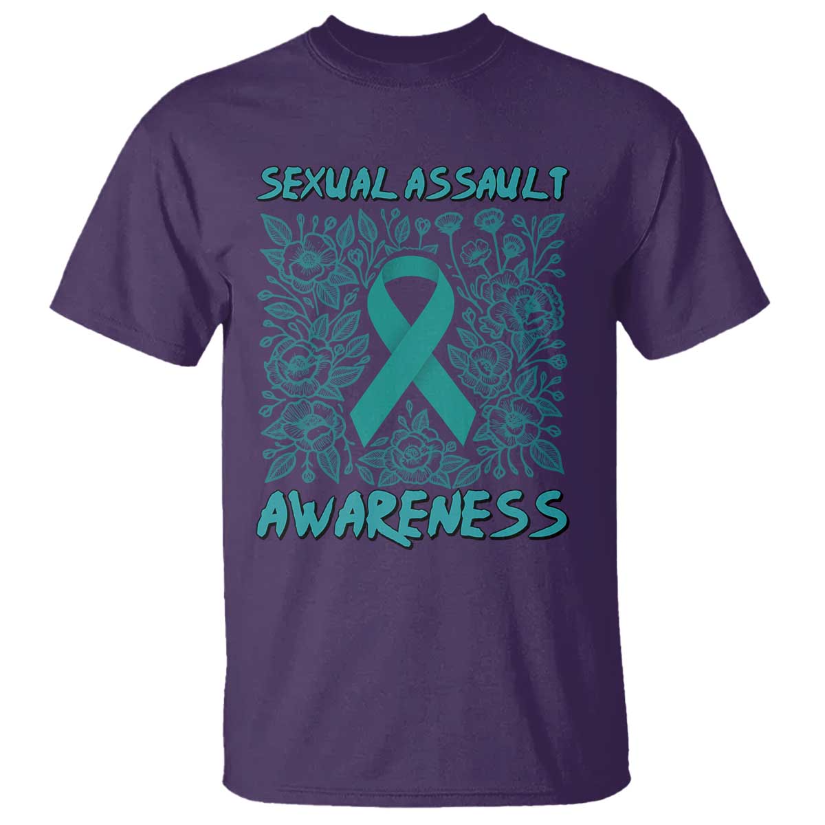 Sexual Assault Prevention Support T Shirt Teal SAAM Supporter