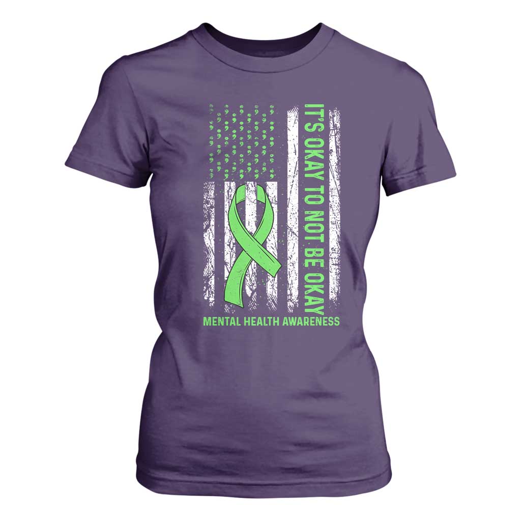 Mental Health T Shirt For Women It's Okay To Not Be Okay