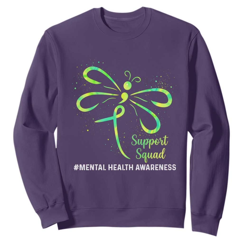 Mental Health Sweatshirt Support Squad Green Ribbon