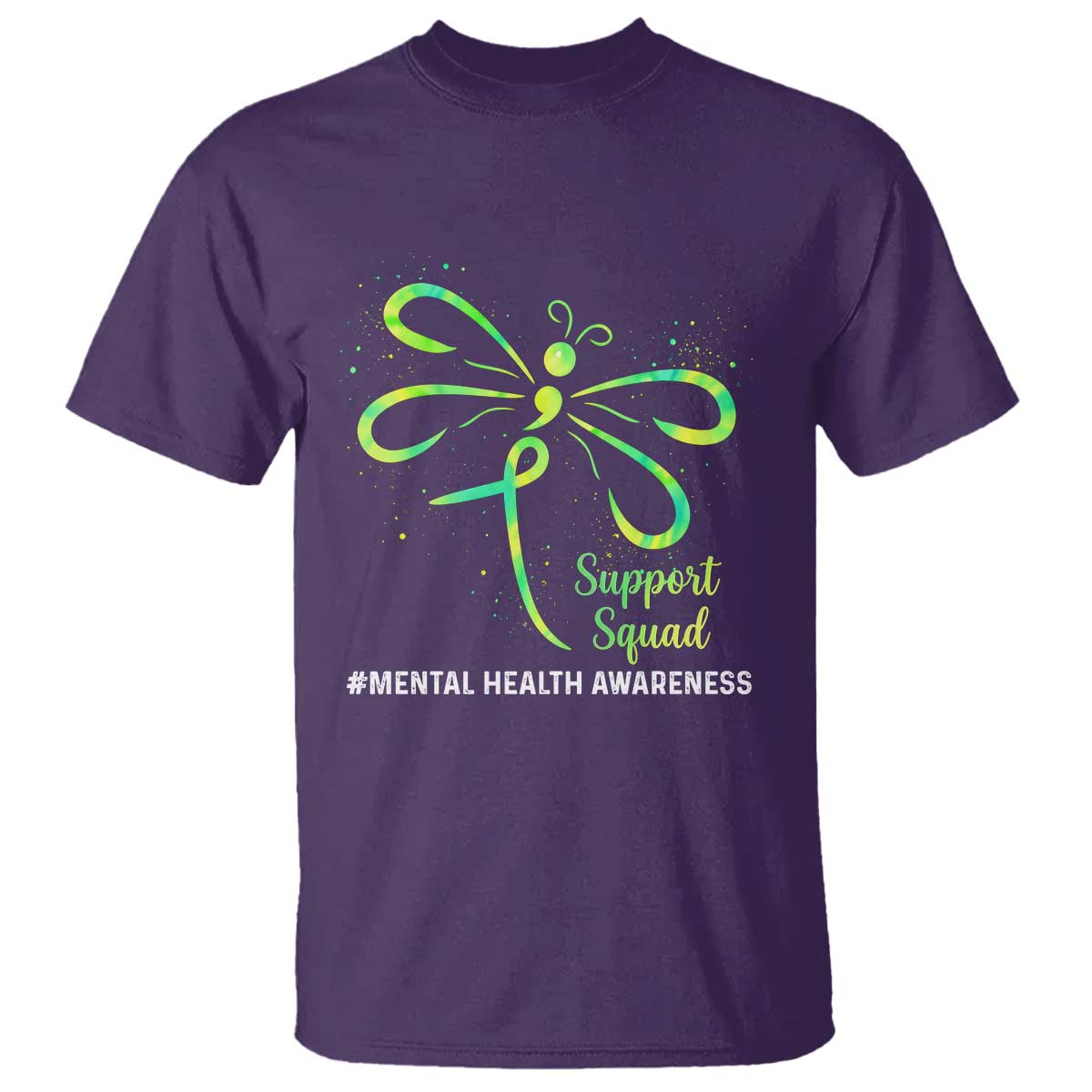 Mental Health T Shirt Support Squad Green Ribbon