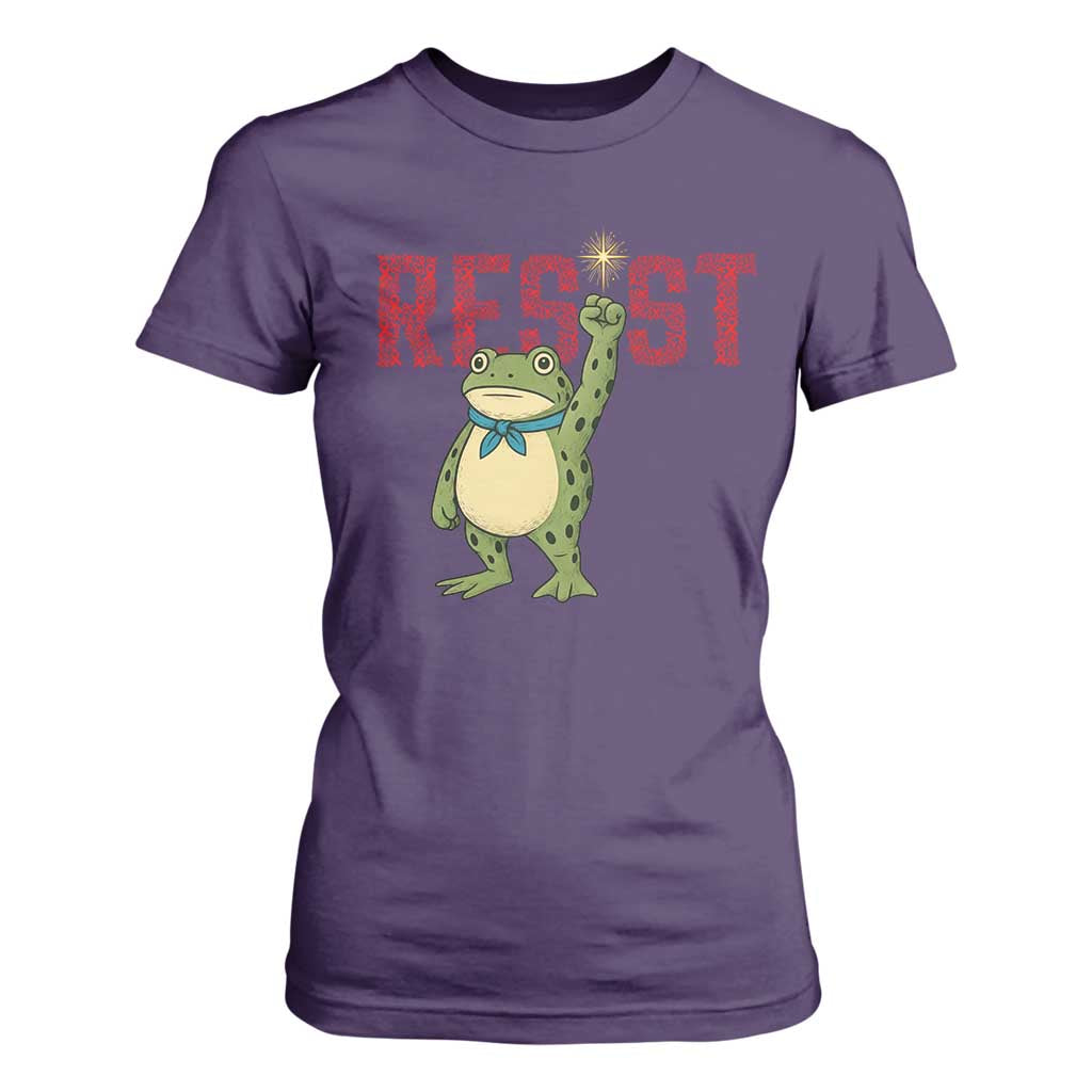 Frog AIDS Fighter Supporter T Shirt For Women Portland Activist Political Meme HIV Support Red Ribbon