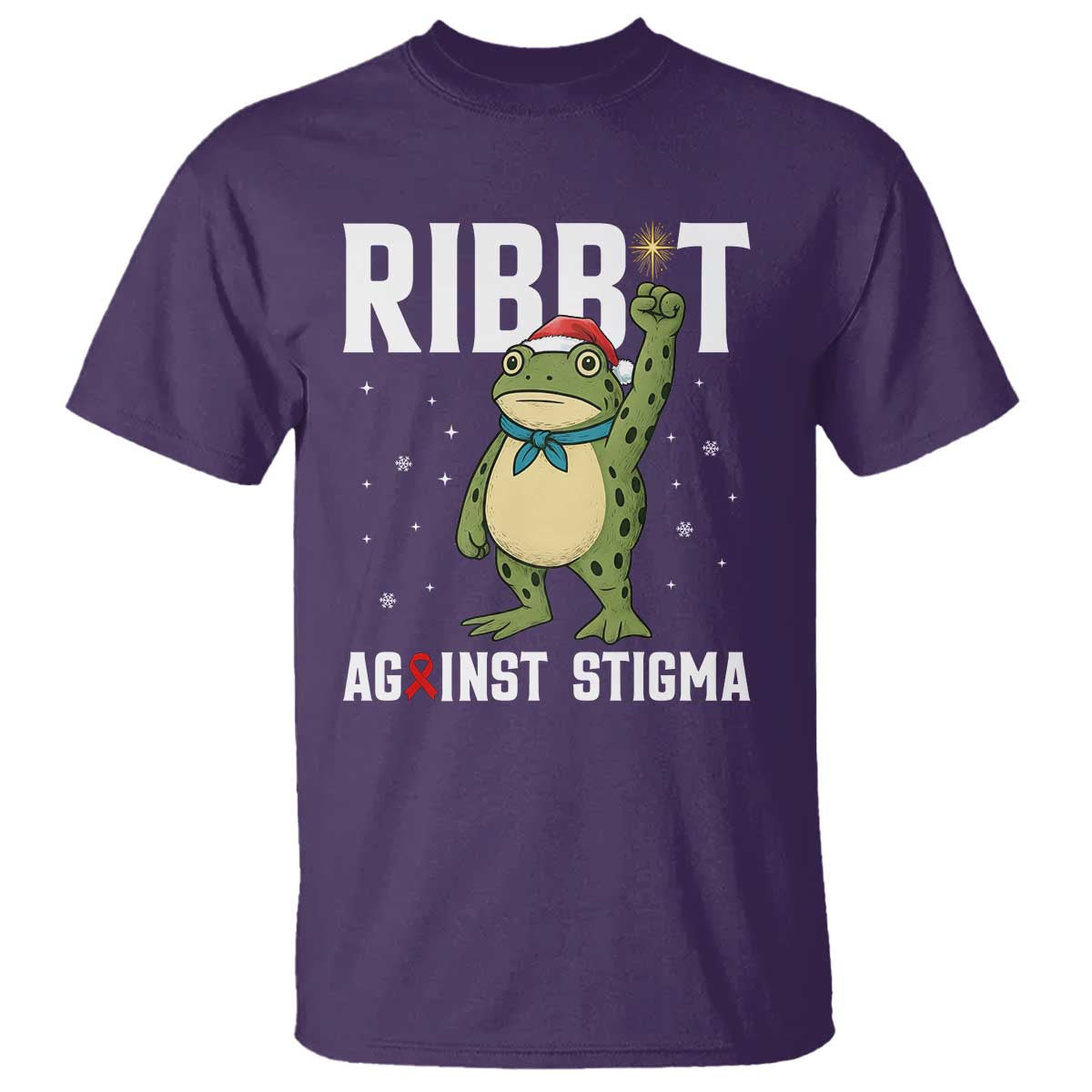 Christmas Frog AIDS Christmas Supporter T Shirt Funny Portland Activist Meme HIV Support Red Ribbon