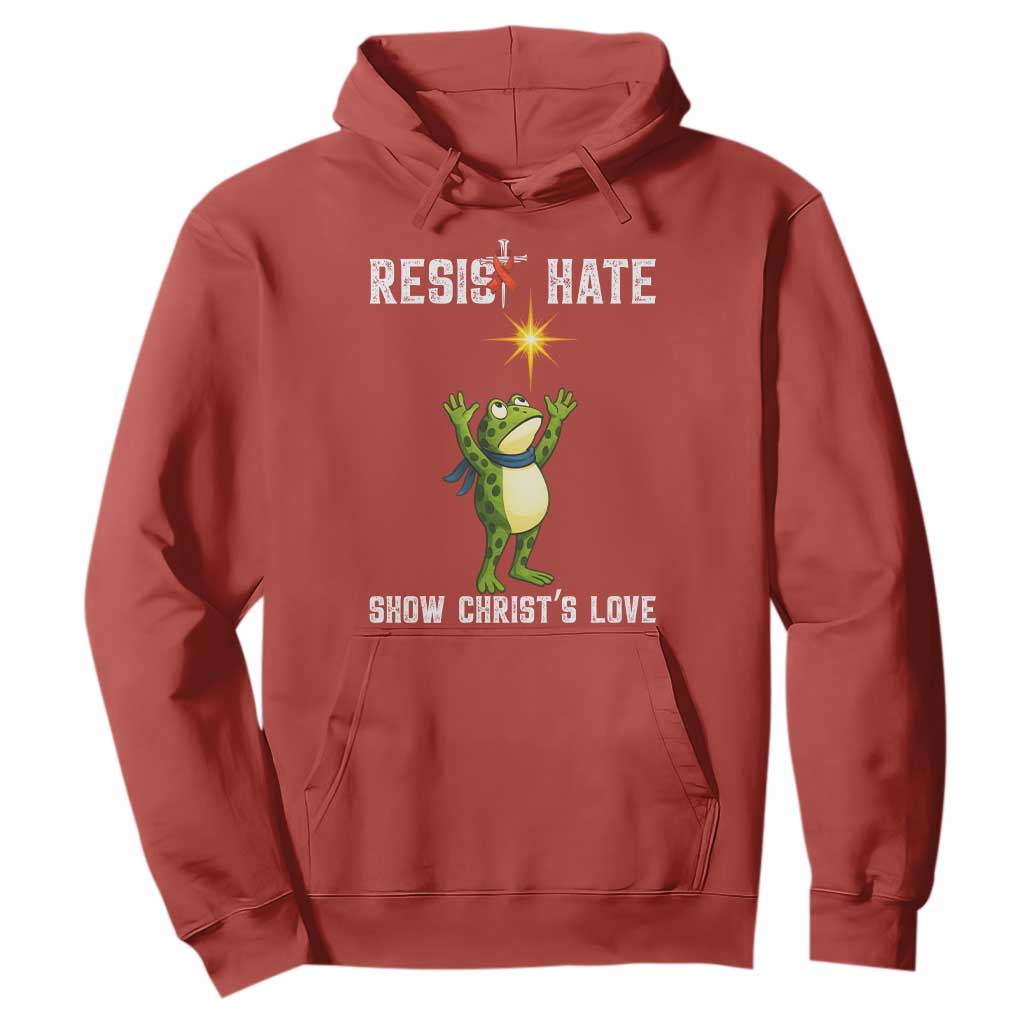 Resist Frog Hoodie Christian HIV Support Red Ribbon