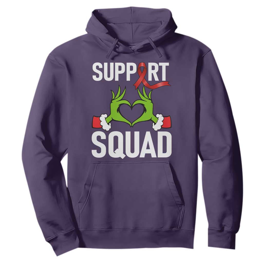 Christmas Frog AIDS Fighter Supporter Hoodie Elf Hand Xmas HIV Support