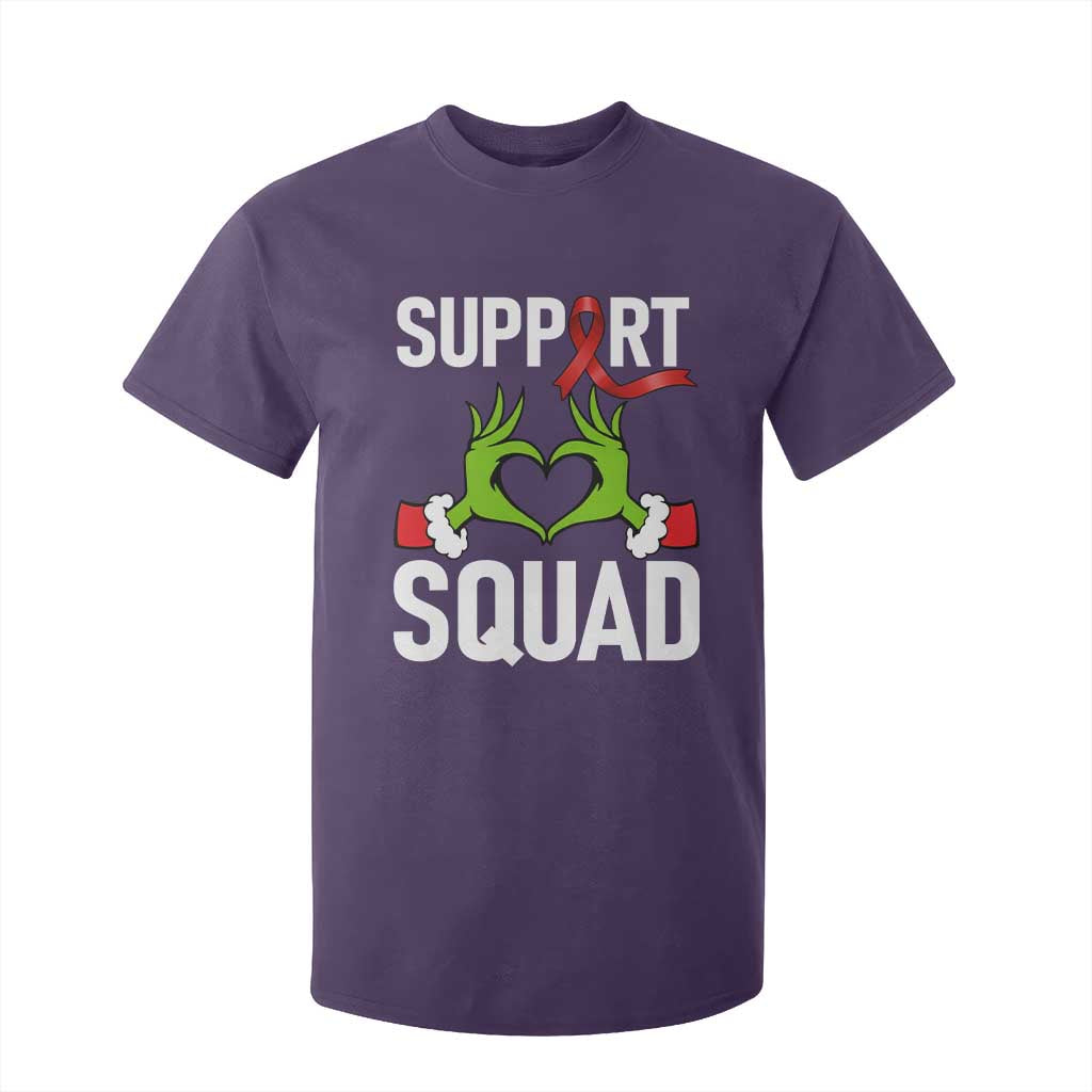 Christmas Frog AIDS Fighter Supporter T Shirt For Kid Elf Hand Xmas HIV Support