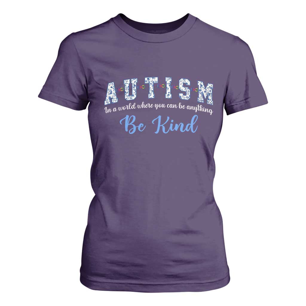Autism Awareness T Shirt For Women Neurodivergent Pride Infinity Symbol Support