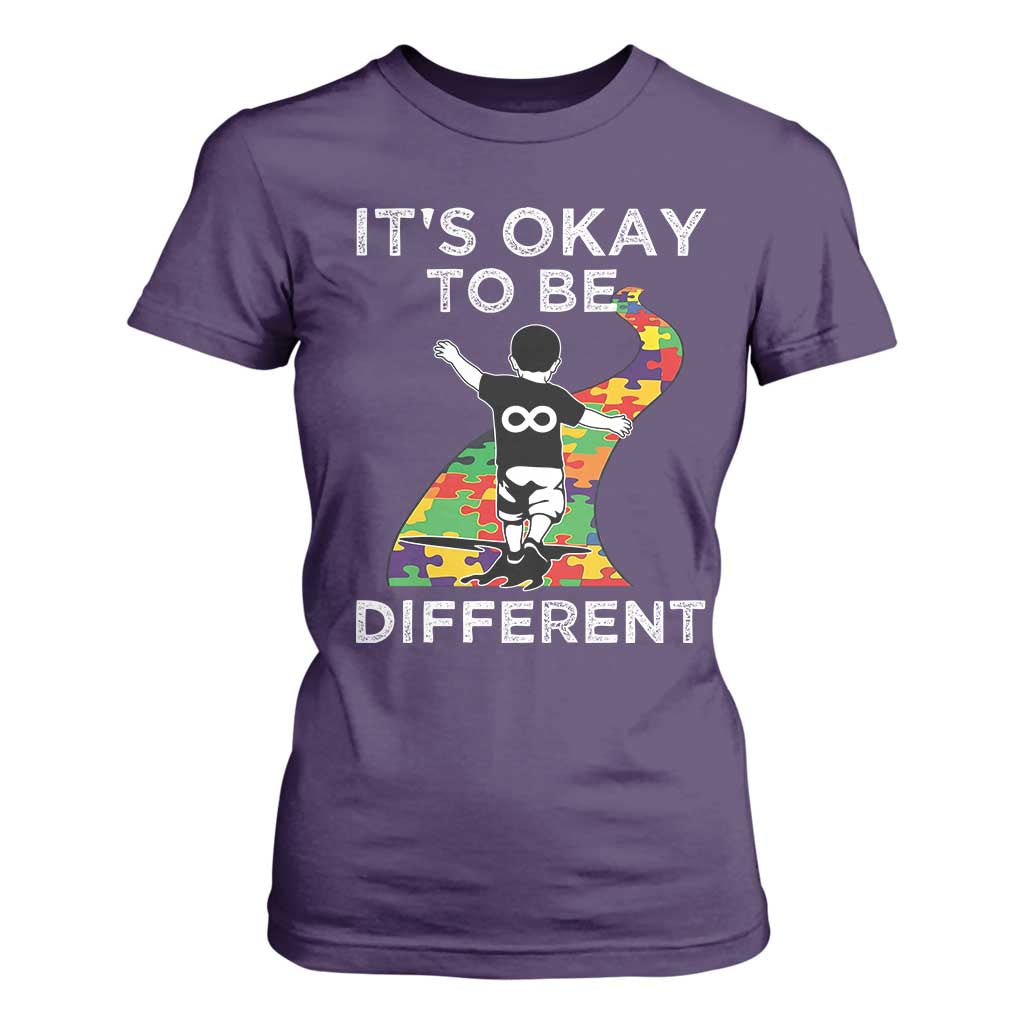 Autism Acceptance T Shirt For Women It's Okay To Be Different