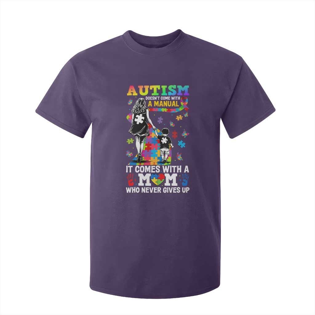Autism Acceptance T Shirt For Kid Doesn't Come with a Manual Autism Mom