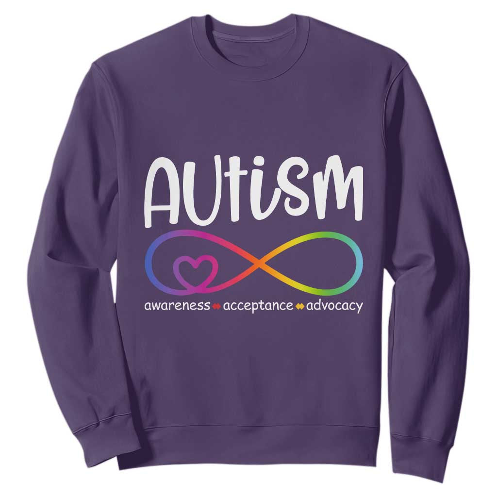 Autism Acceptance Sweatshirt Neurodivergent Support Infinity Symbol