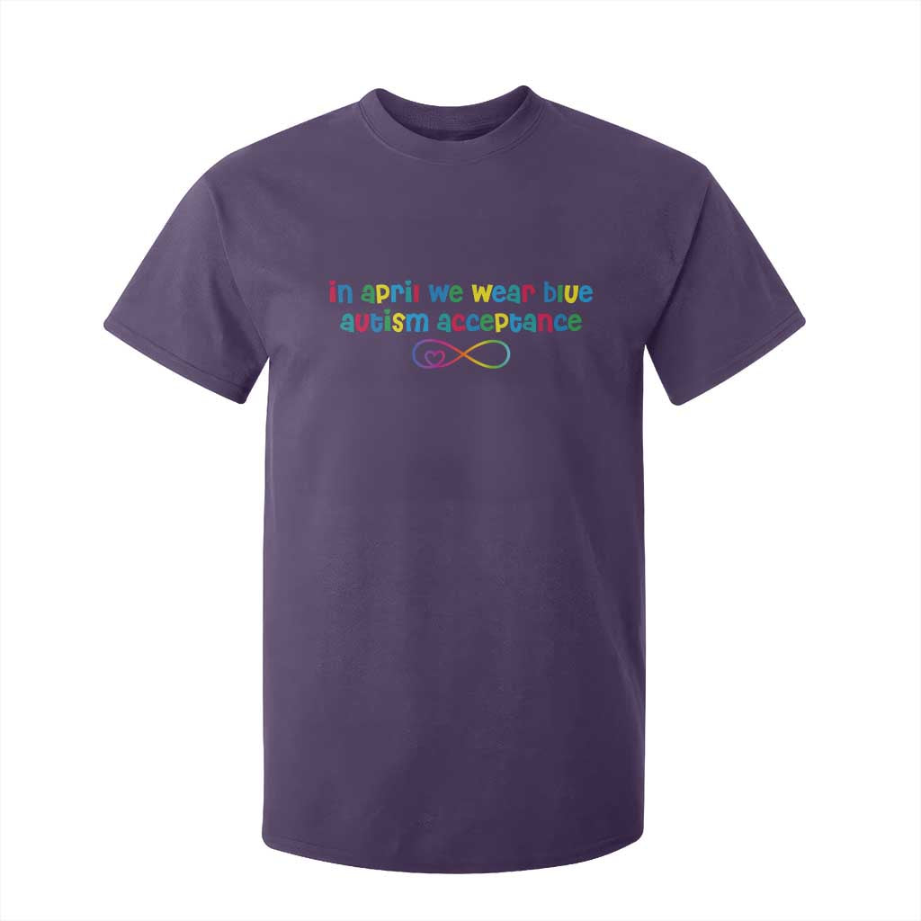 Autism Acceptance T Shirt For Kid Neurodivergent Support Infinity Heart Symbol