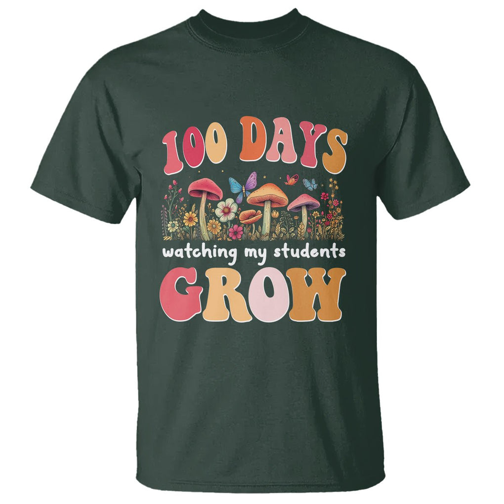 100th Day Of School T Shirt 100 Days Watching My Student Grow Teacher - FUNOLO