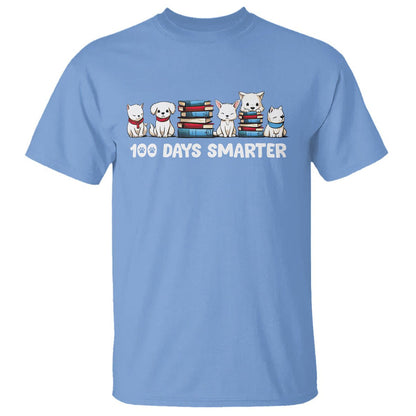 100th Day Of School T Shirt 101 Days Smarter Cute Dog Puppy - FUNOLO