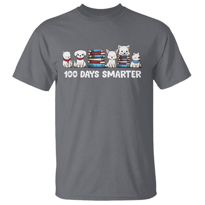 100th Day Of School T Shirt 101 Days Smarter Cute Dog Puppy - FUNOLO