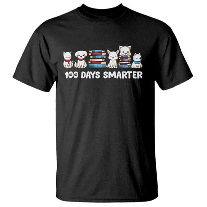 100th Day Of School T Shirt 101 Days Smarter Cute Dog Puppy - FUNOLO