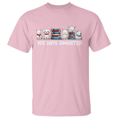 100th Day Of School T Shirt 101 Days Smarter Cute Dog Puppy - FUNOLO