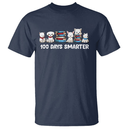 100th Day Of School T Shirt 101 Days Smarter Cute Dog Puppy - FUNOLO