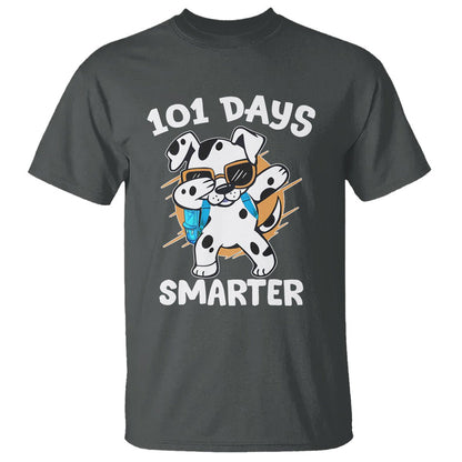 101 Days of School Dalmatian Dog T Shirt Dabbing 101 Days Smarter - FUNOLO