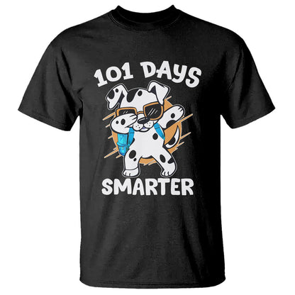 101 Days of School Dalmatian Dog T Shirt Dabbing 101 Days Smarter - FUNOLO
