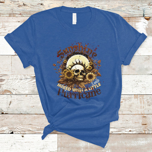 sunshine-mixed-with-a-little-hurricane-floral-sunflower-skull-funny-t-shirt-ts02