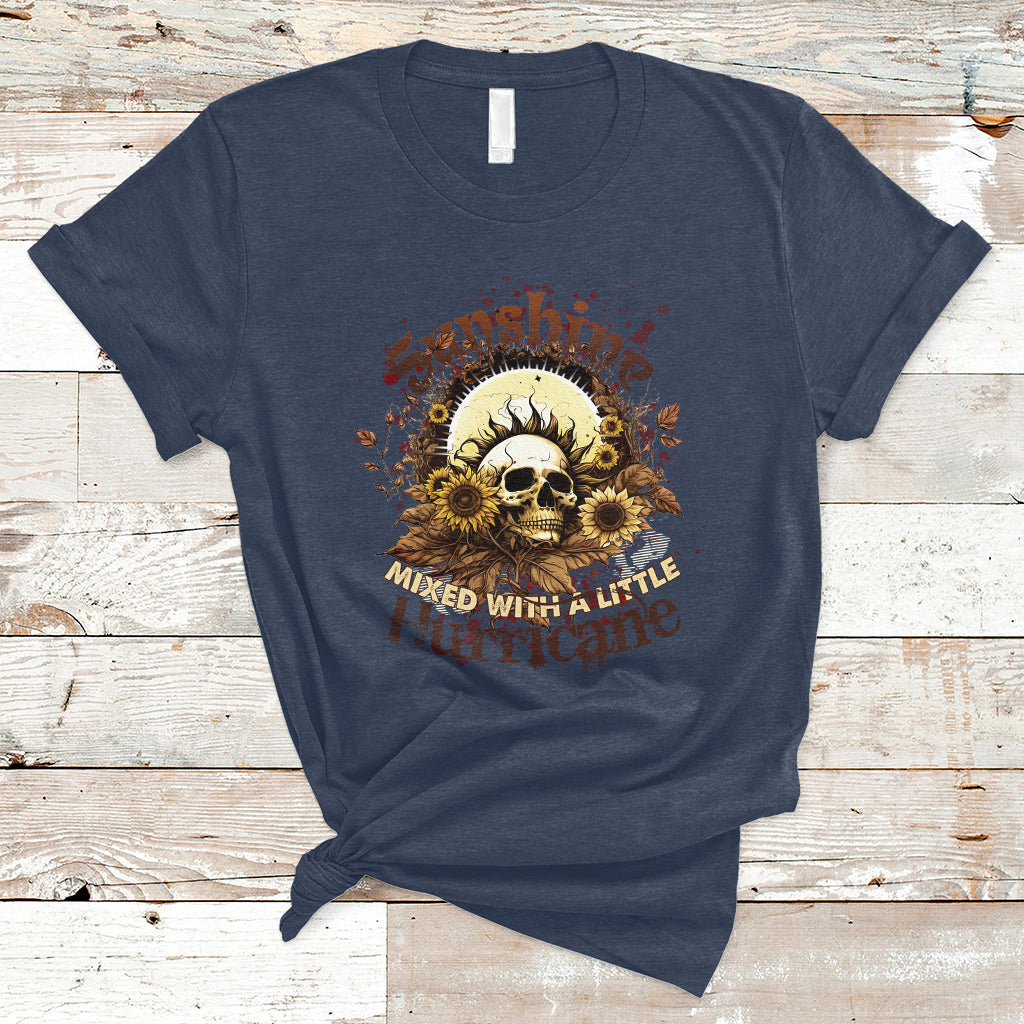 sunshine-mixed-with-a-little-hurricane-floral-sunflower-skull-funny-t-shirt-ts02