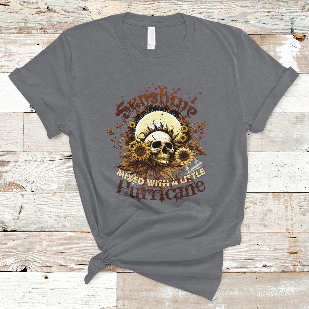 sunshine-mixed-with-a-little-hurricane-floral-sunflower-skull-funny-t-shirt-ts02