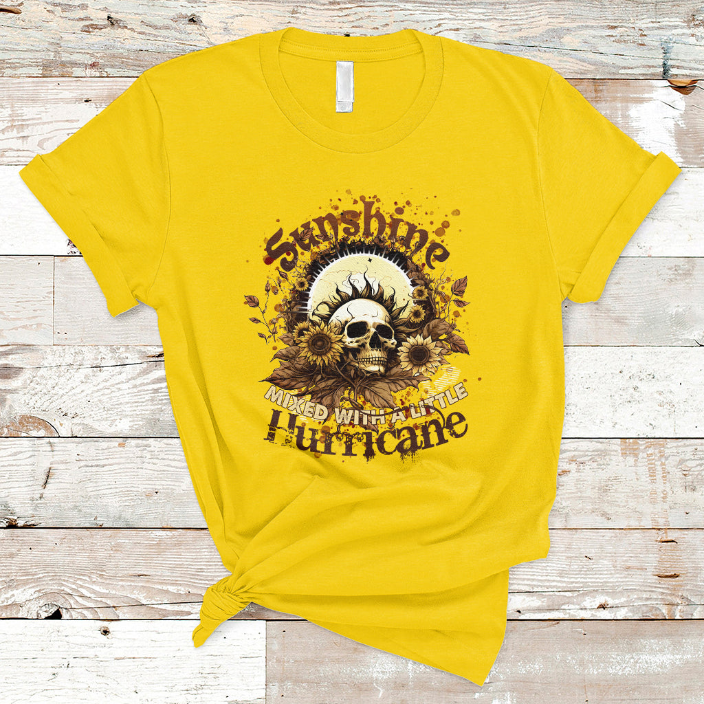 sunshine-mixed-with-a-little-hurricane-floral-sunflower-skull-funny-t-shirt-ts02