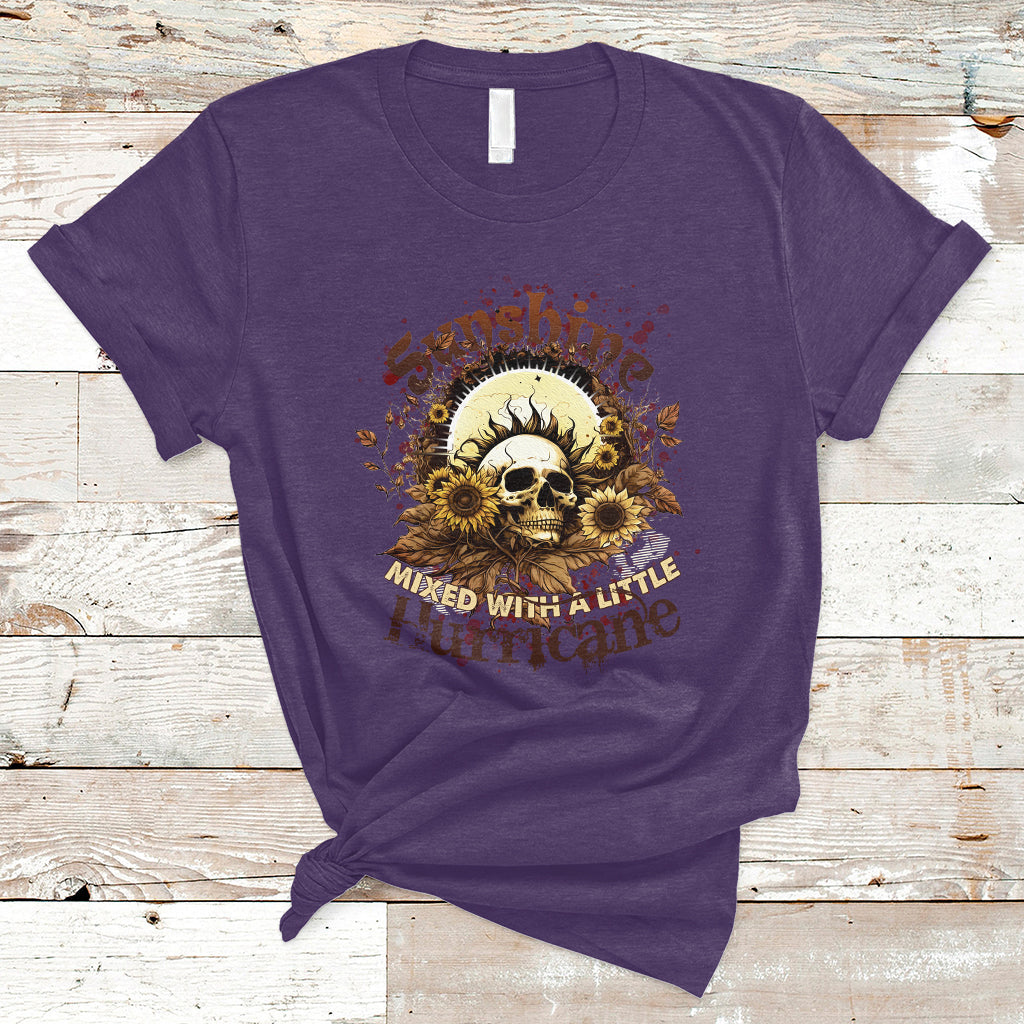sunshine-mixed-with-a-little-hurricane-floral-sunflower-skull-funny-t-shirt-ts02