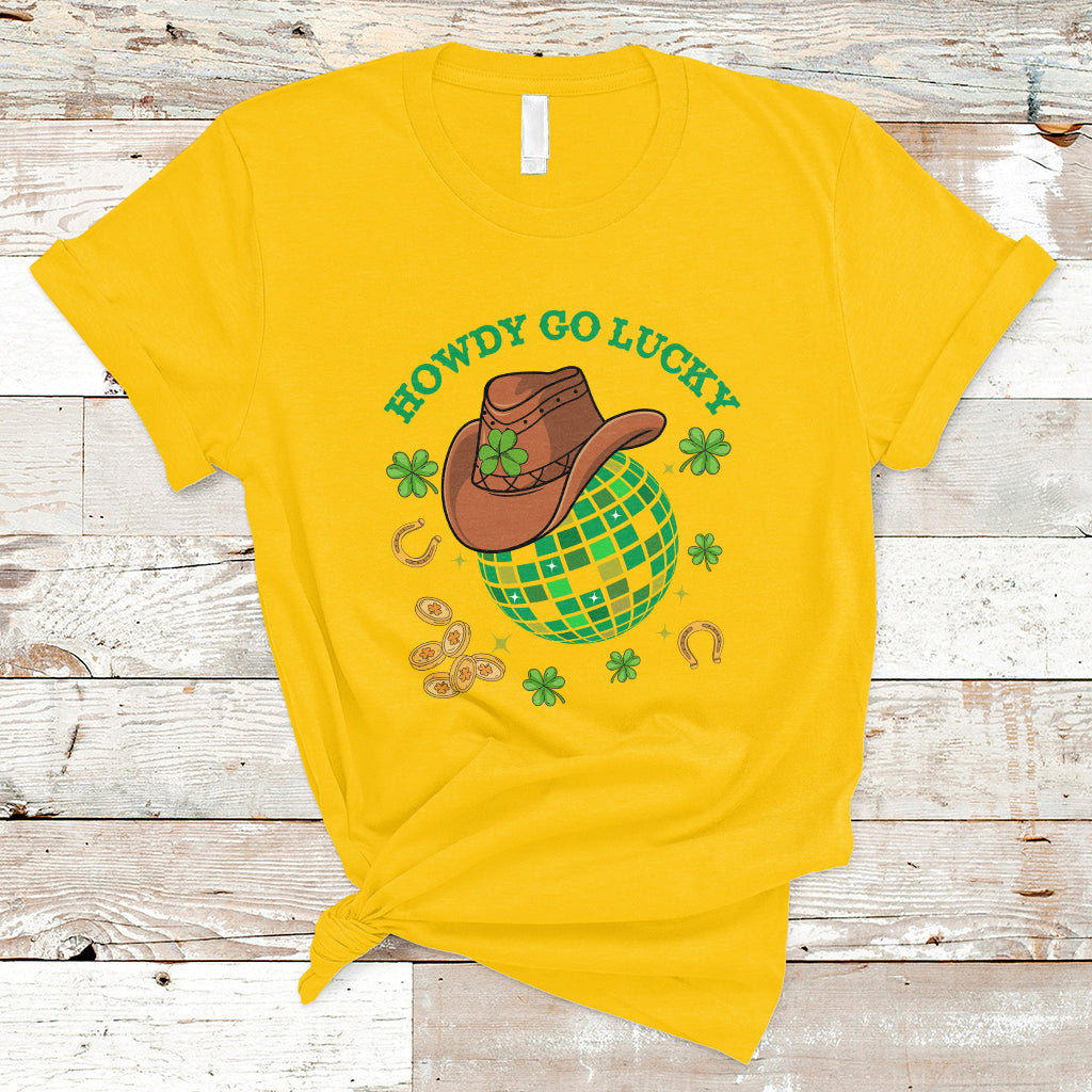 howdy-go-lucky-western-st-patricks-day-cowboy-hat-irish-disco-t-shirt-ts02