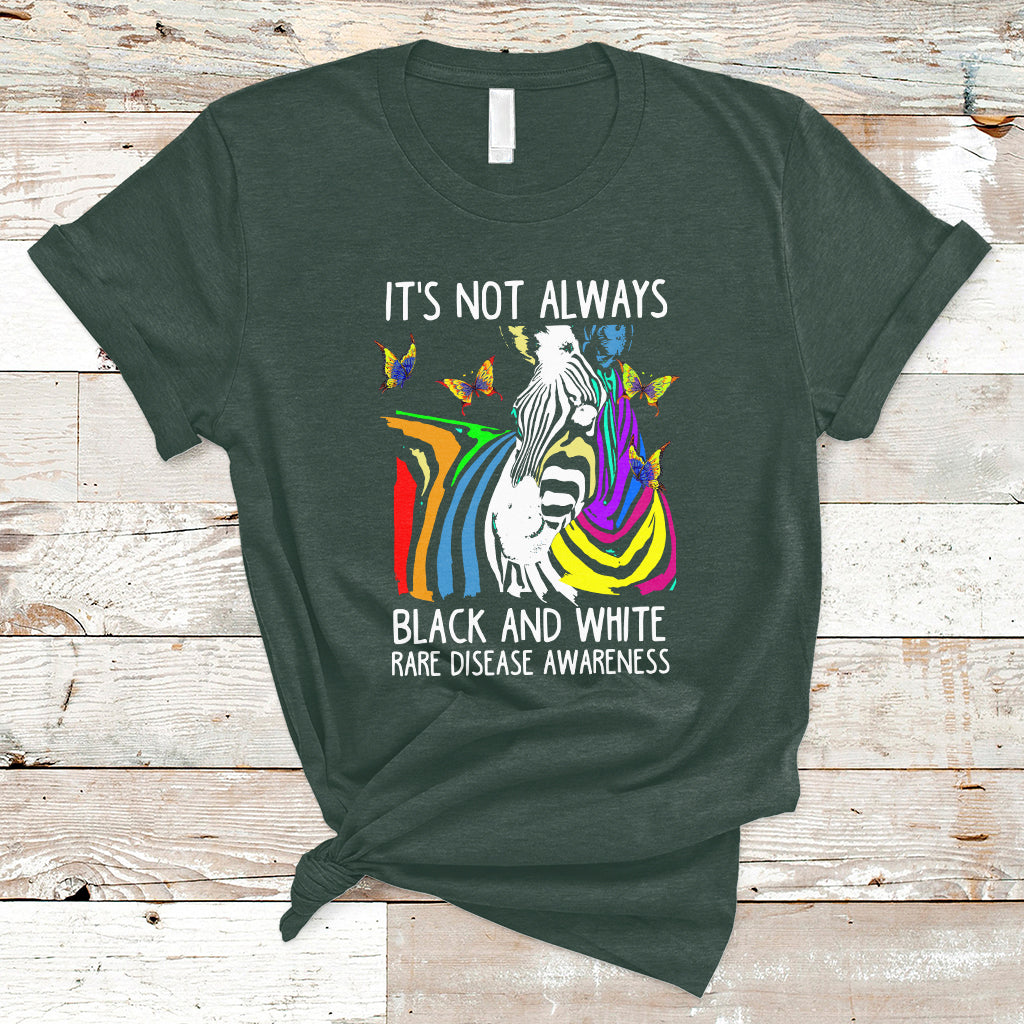 its-not-always-black-and-white-rare-disease-awareness-rainbow-zebra-kids-t-shirt-ts02