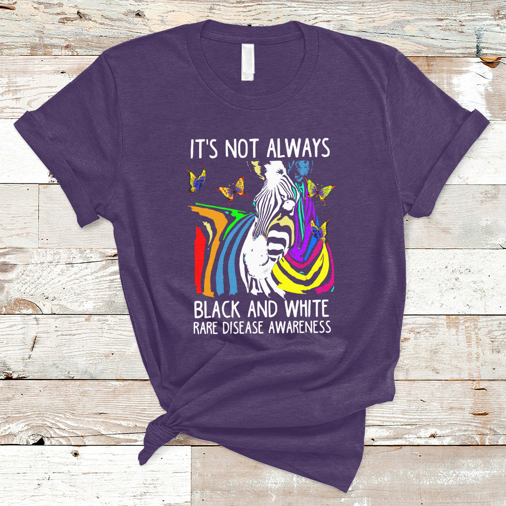 its-not-always-black-and-white-rare-disease-awareness-rainbow-zebra-kids-t-shirt-ts02