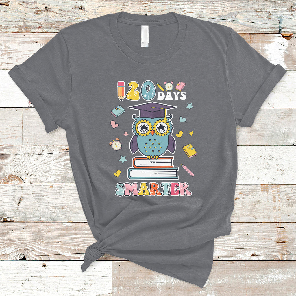 120-days-smarter-happy-120-days-of-school-graduate-owl-students-t-shirt-ts02