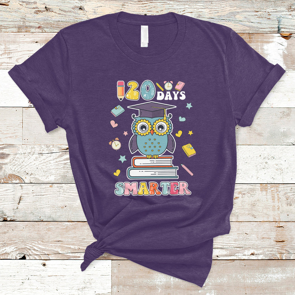 120-days-smarter-happy-120-days-of-school-graduate-owl-students-t-shirt-ts02
