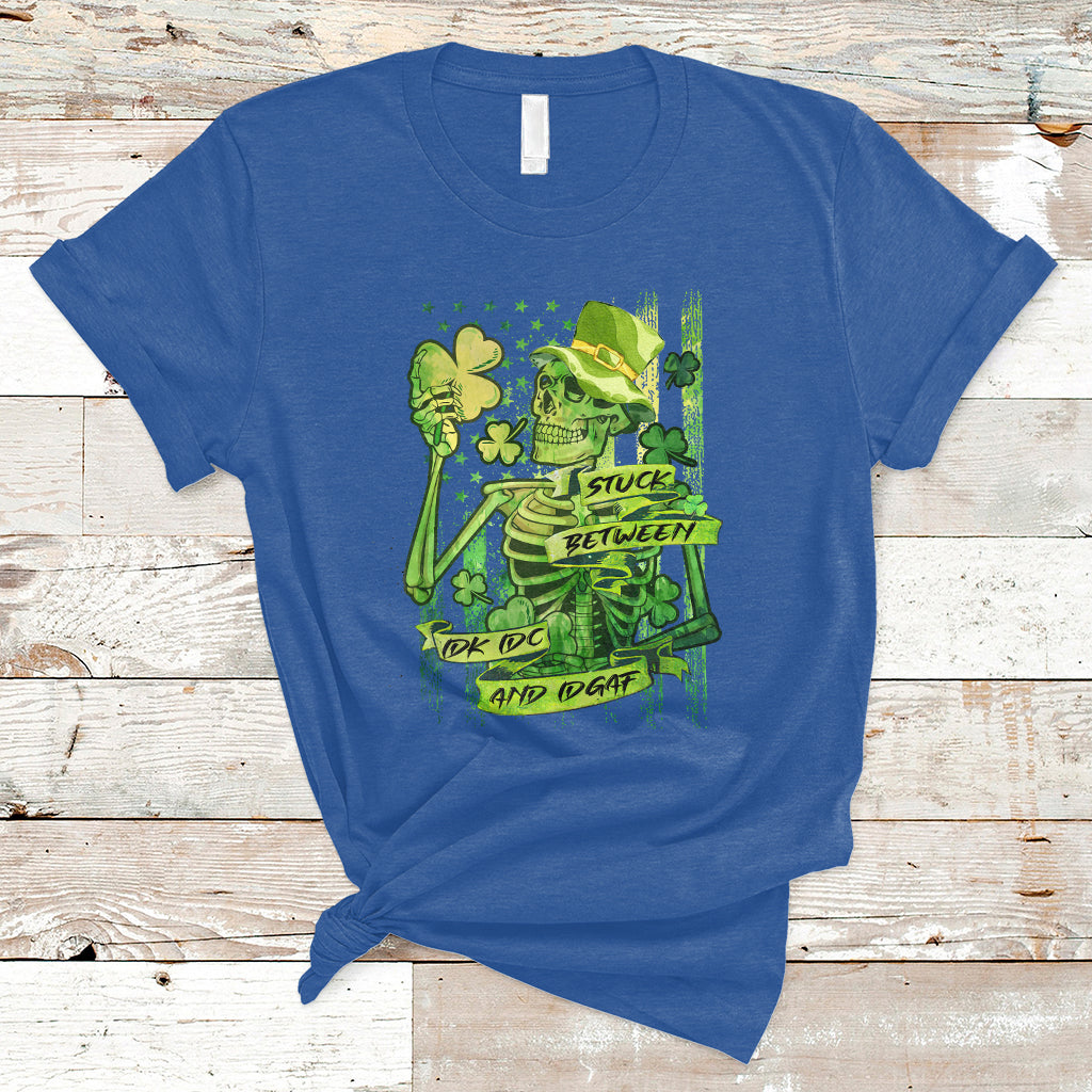 stuck-between-idk-idc-and-idgaf-st-patricks-day-green-flag-skull-skeleton-t-shirt-ts02