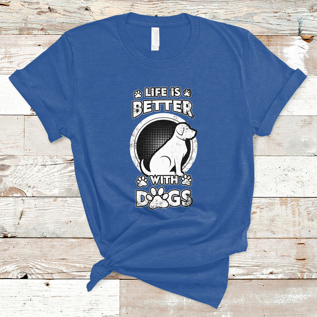 life-is-better-with-dogs-paw-print-beagle-dog-lover-pet-day-t-shirt-ts02