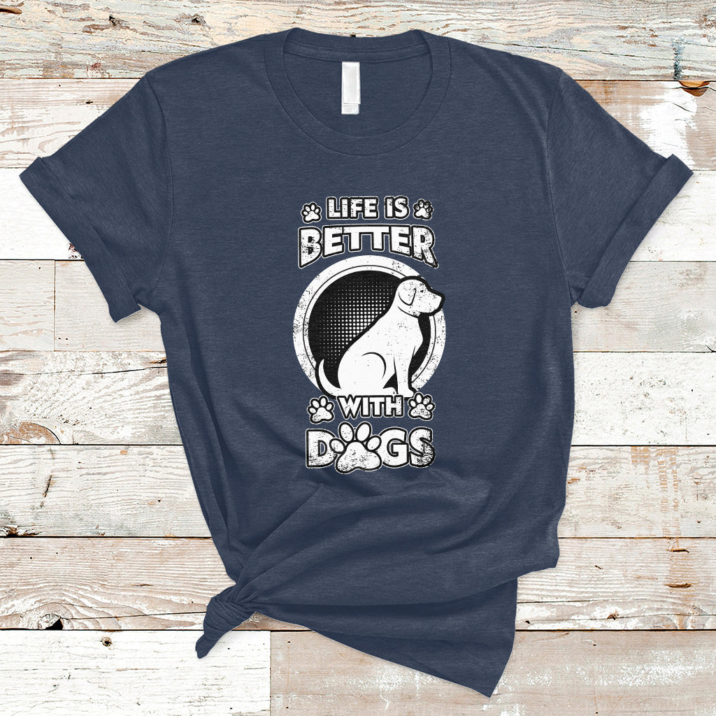 life-is-better-with-dogs-paw-print-beagle-dog-lover-pet-day-t-shirt-ts02