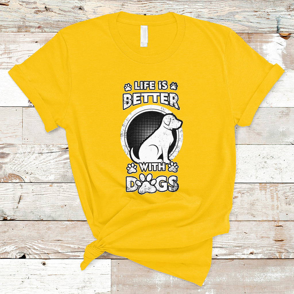 life-is-better-with-dogs-paw-print-beagle-dog-lover-pet-day-t-shirt-ts02