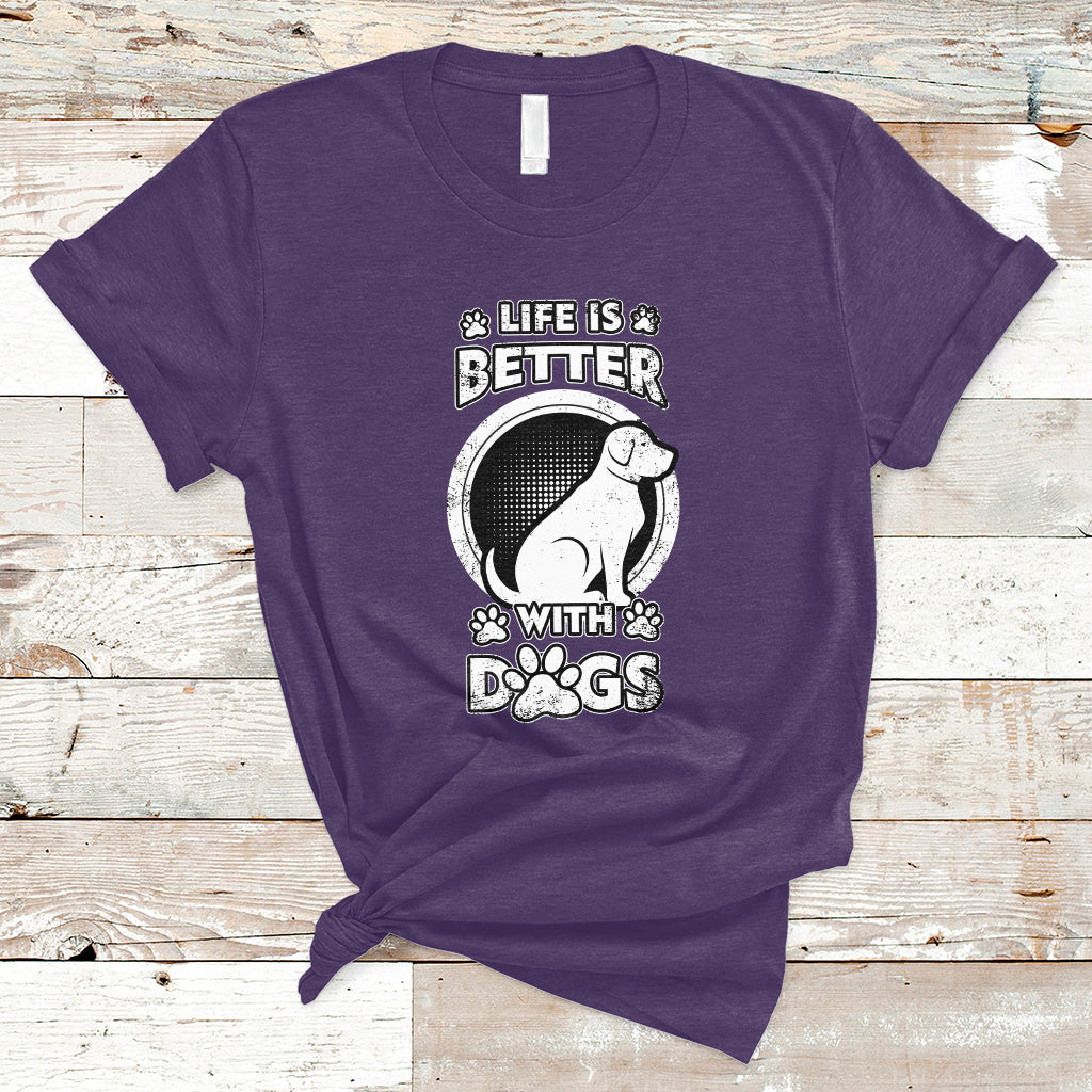 life-is-better-with-dogs-paw-print-beagle-dog-lover-pet-day-t-shirt-ts02
