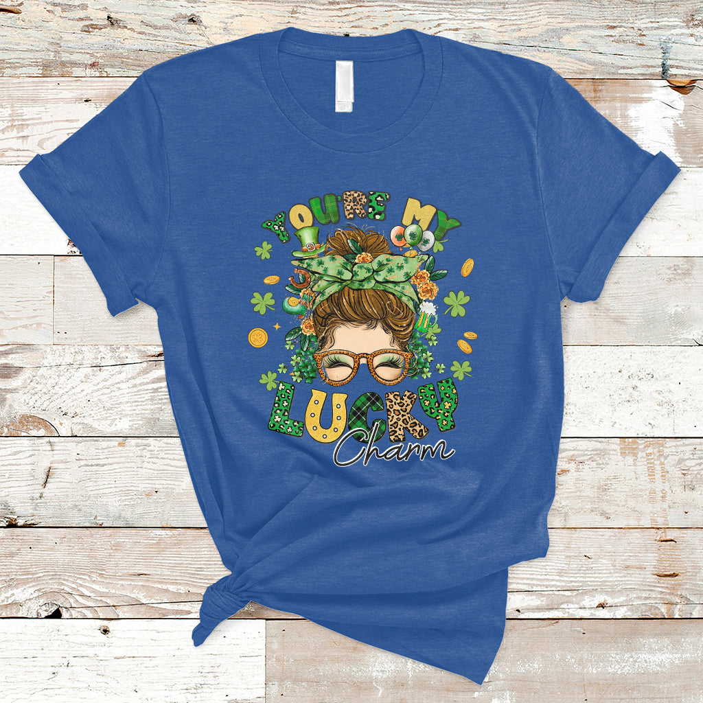 you-are-my-lucky-charm-st-patricks-day-shamrock-messy-bun-t-shirt-ts02