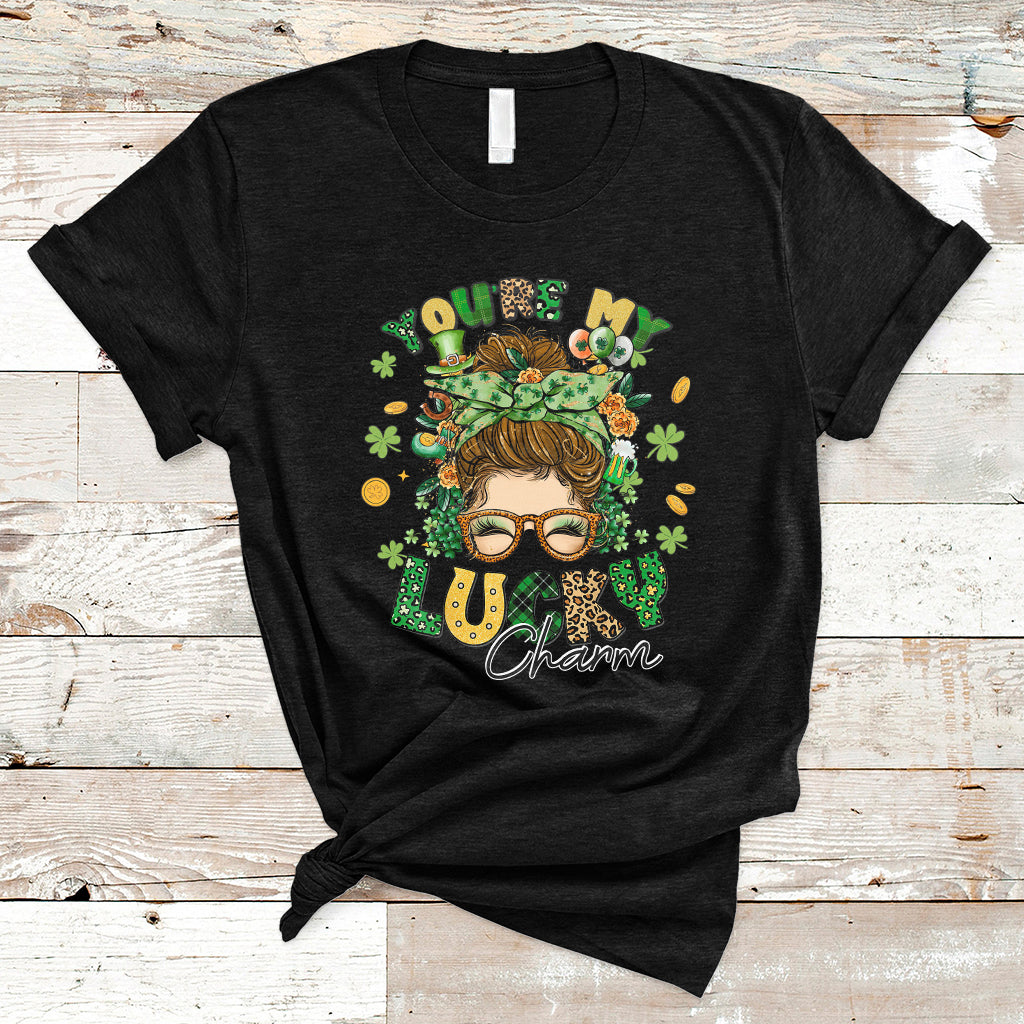 you-are-my-lucky-charm-st-patricks-day-shamrock-messy-bun-t-shirt-ts02