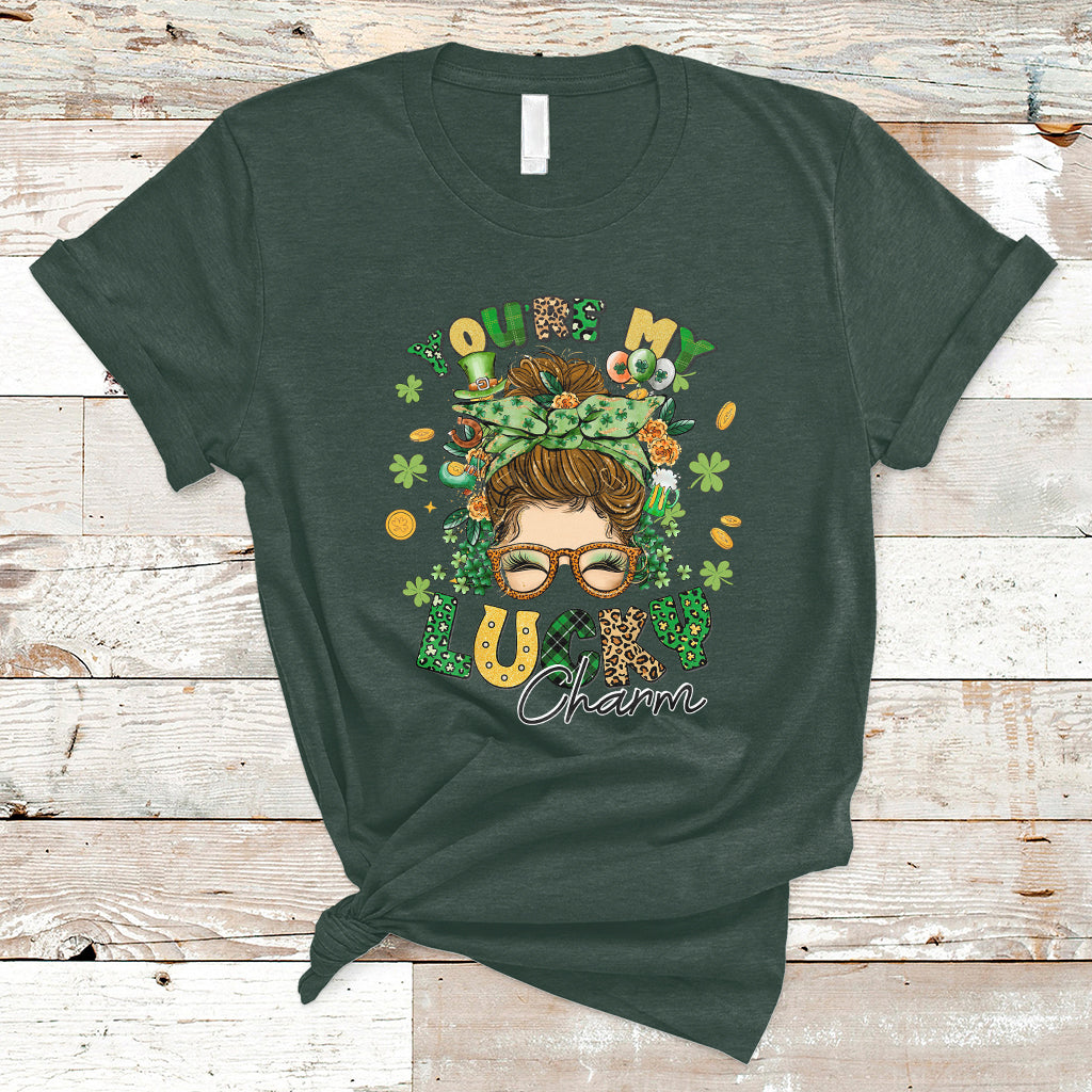 you-are-my-lucky-charm-st-patricks-day-shamrock-messy-bun-t-shirt-ts02