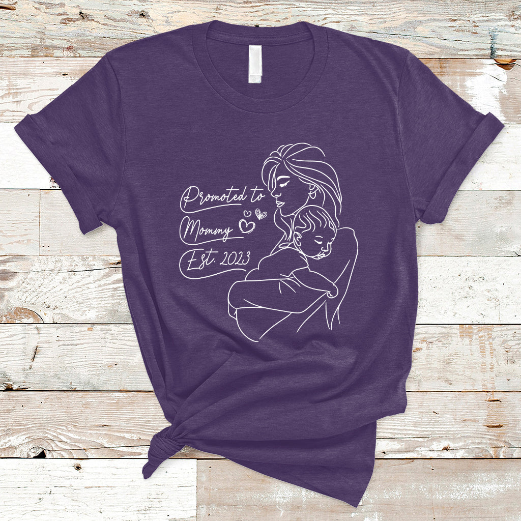 promoted-to-mommy-est-2023-new-mom-gift-first-mommy-first-mothers-day-t-shirt-ts02