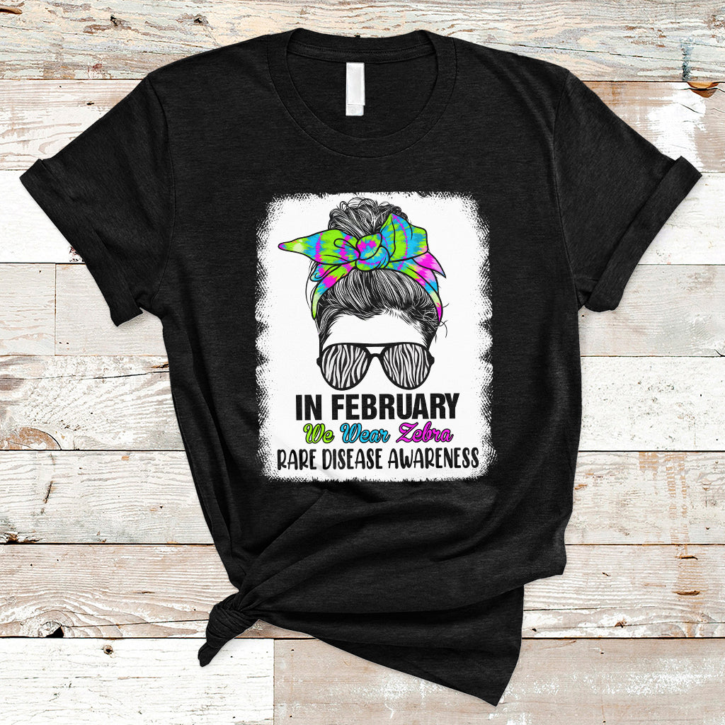 in-february-we-wear-zebra-rare-disease-awareness-zebra-messy-bun-t-shirt-ts02