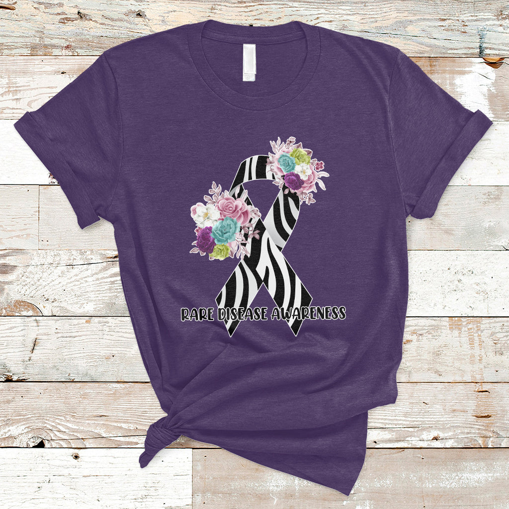 rare-disease-awareness-rare-disease-day-floral-zebra-ribbon-t-shirt-ts02