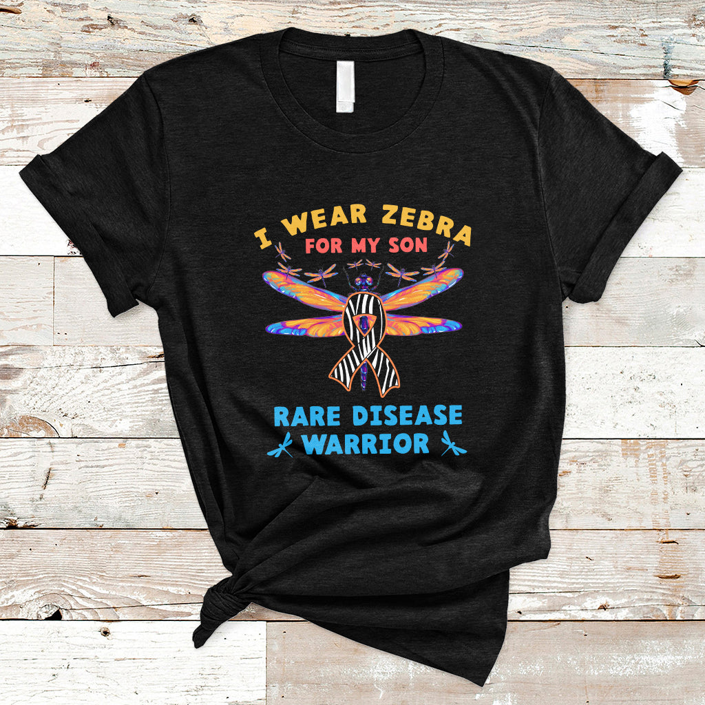 i-wear-zebra-for-my-son-rare-disease-warrior-zebra-ribbon-rare-disease-t-shirt-ts02