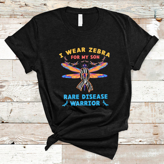 i-wear-zebra-for-my-son-rare-disease-warrior-zebra-ribbon-rare-disease-t-shirt-ts02