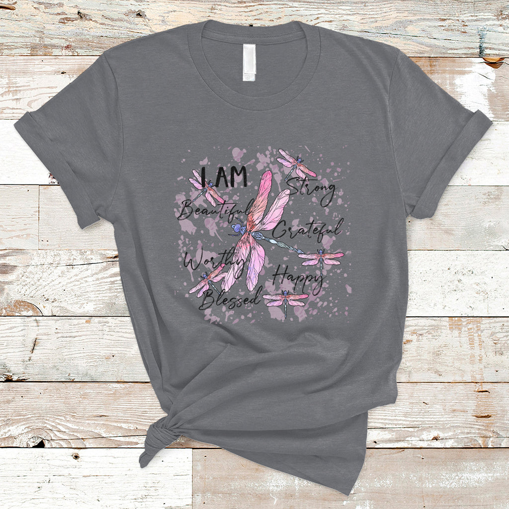 i-am-strong-beautiful-grateful-happy-worthy-inspirational-dragonflies-t-shirt-ts02