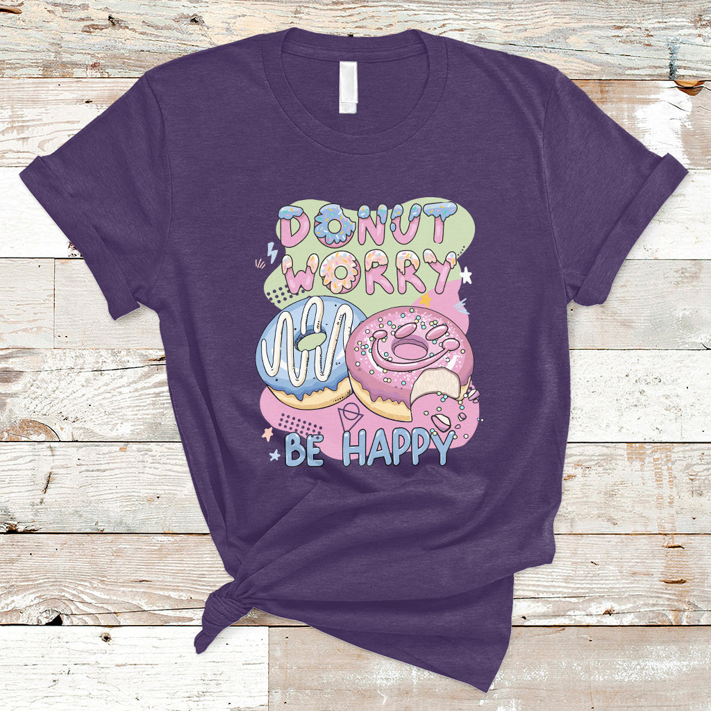 donut-worry-be-happy-positive-funny-gifts-mens-womens-kids-t-shirt-ts02