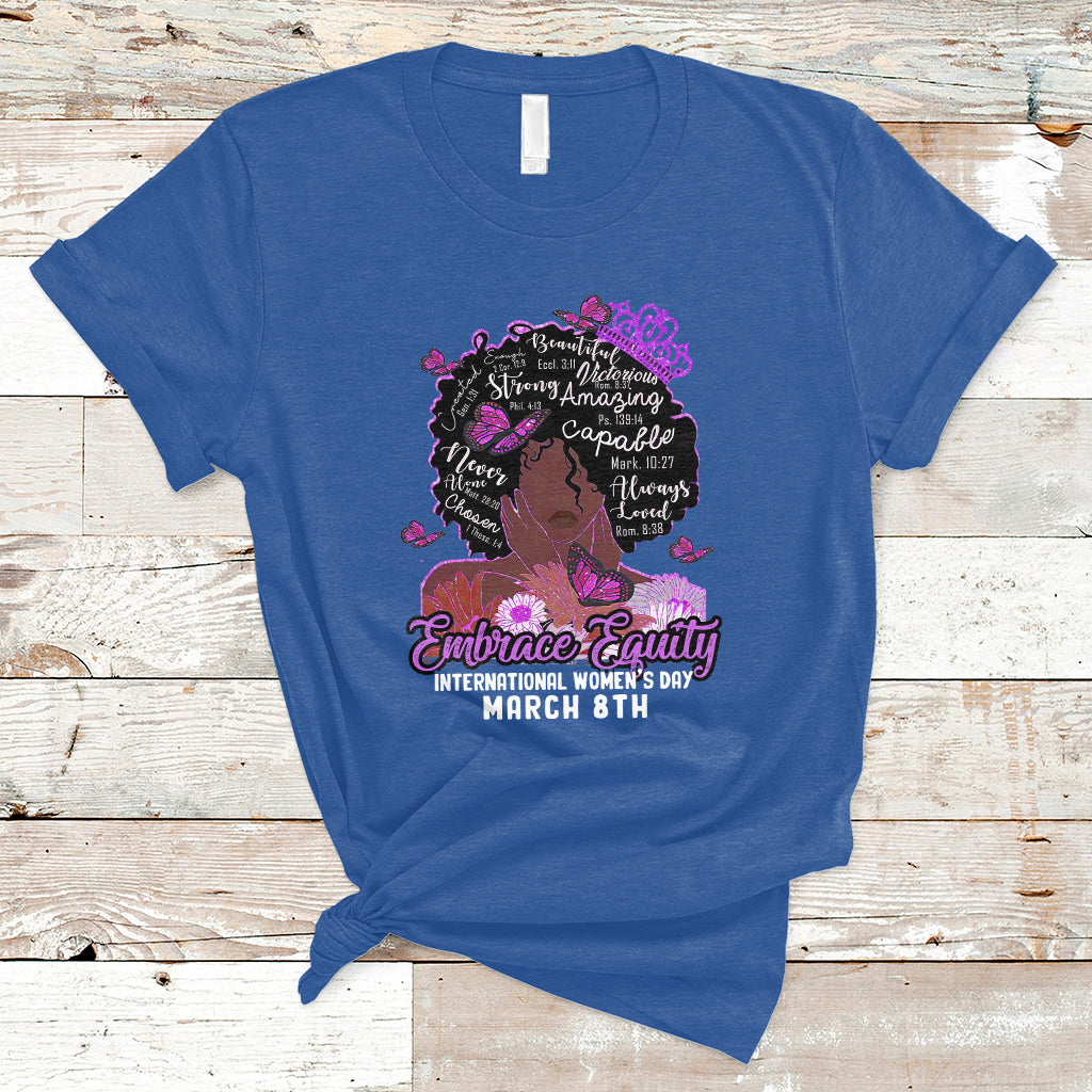 international-womens-day-iwd-embrace-equity-black-girl-queen-womens-history-t-shirt-ts02